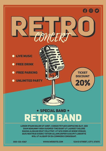 Retro concertvlieger