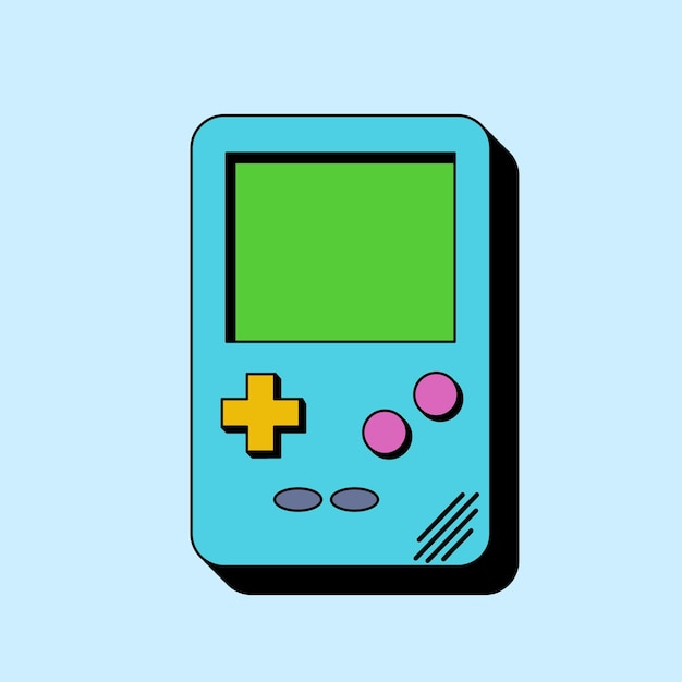 Vector retro console illustration