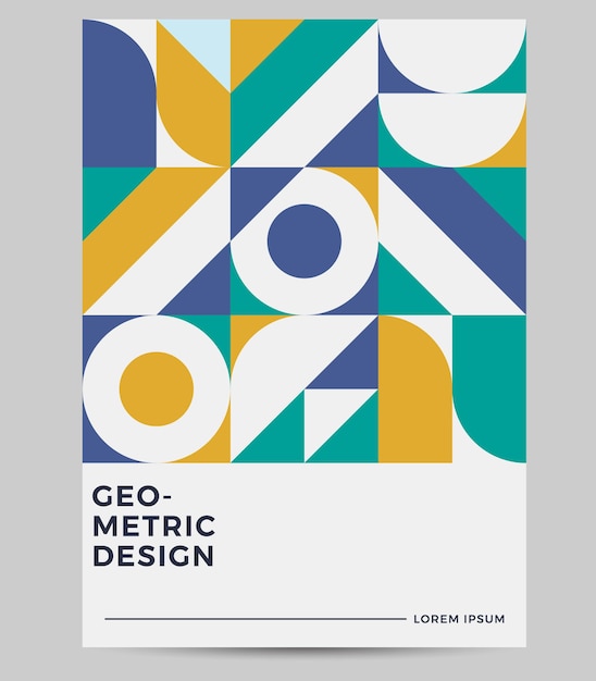 Retro Cover Design Vector template Magazine layout Designs Colorful geometry backgrounds