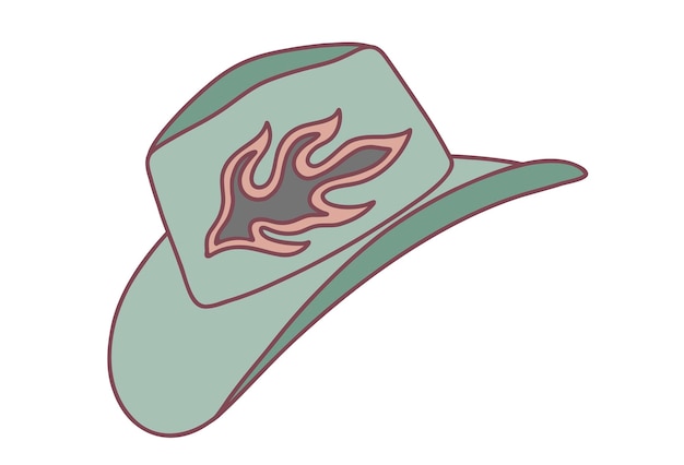 Retro Cowgirl hoed Vector illustratie