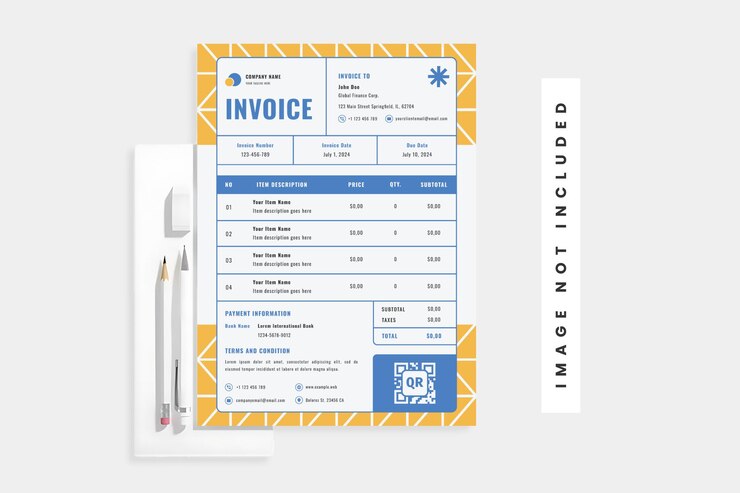 Retro Creative Invoice Template Design