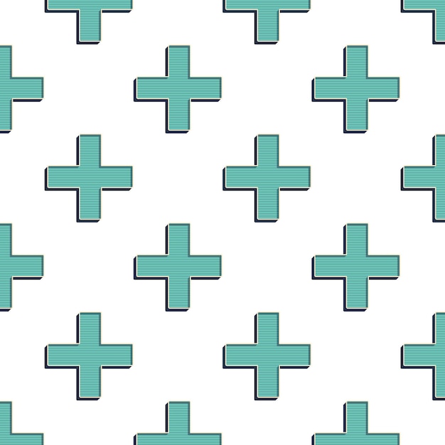 Retro crosses pattern, abstract geometric background in 80s, 90s style. Geometrical simple illustration