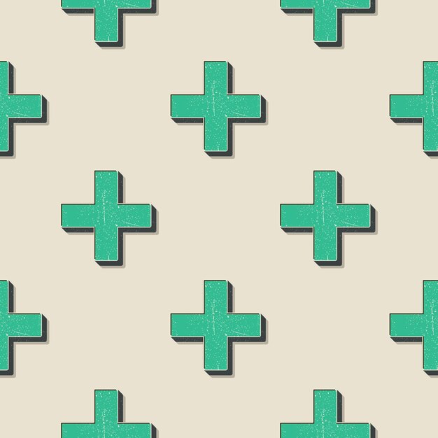 Retro crosses pattern. Abstract geometric background in 80s, 90s style image. Geometrical simple illustration