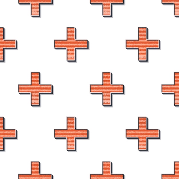 Vector retro crosses pattern. abstract geometric background in 80s, 90s style image. geometrical simple illustration