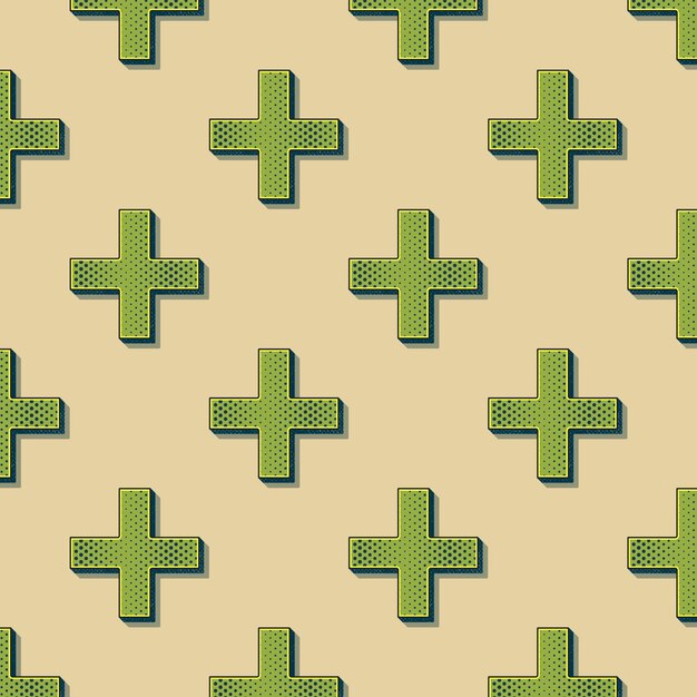 Retro crosses pattern. abstract geometric background in 80s, 90s style image. geometrical simple illustration