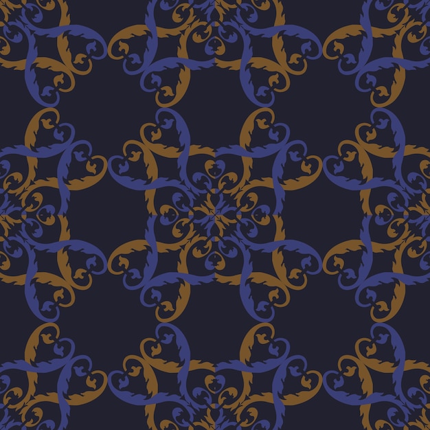 Retro damask seamless pattern 