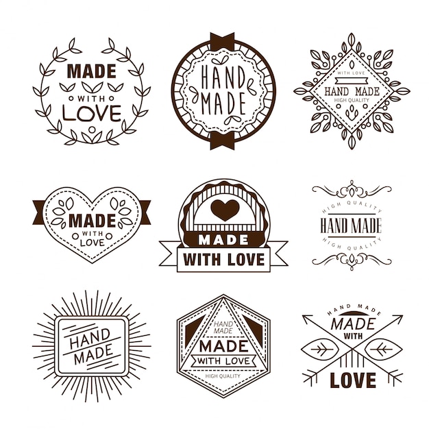 Retro design insignes logo's. vintage vectorelementen.