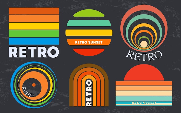 Vector retro design print voor tshirt stempel vintage tee stoffen mode typografie badge label kleding jeans en vrijetijdskleding vector illustratie