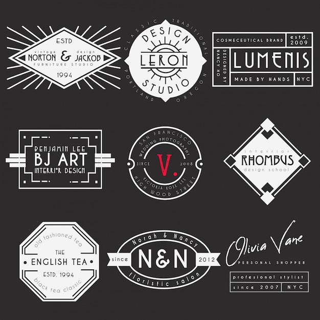 Retro distressed logo template