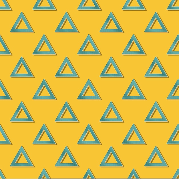Retro driehoeken patroon, abstracte geometrische achtergrond in de jaren 80, 90 stijl. Geometrische eenvoudige illustratie