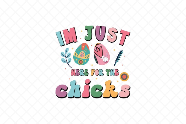 Retro Easter Chick Quote SVG Design