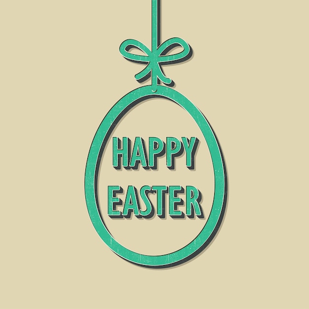 Retro easter egg illustration for holiday background. creative and vintage style card