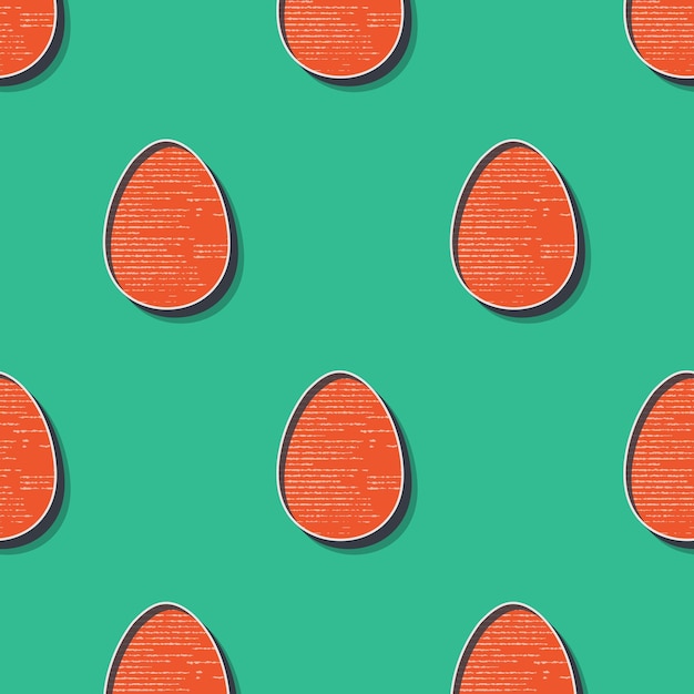 Retro easter egg pattern illustration for holiday background. creative and vintage style image