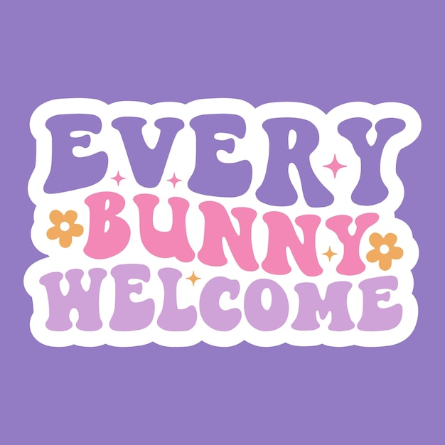 Retro Easter Sticker SVG Bundle