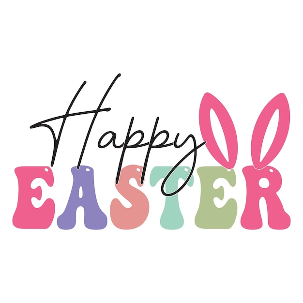 retro easter svg design