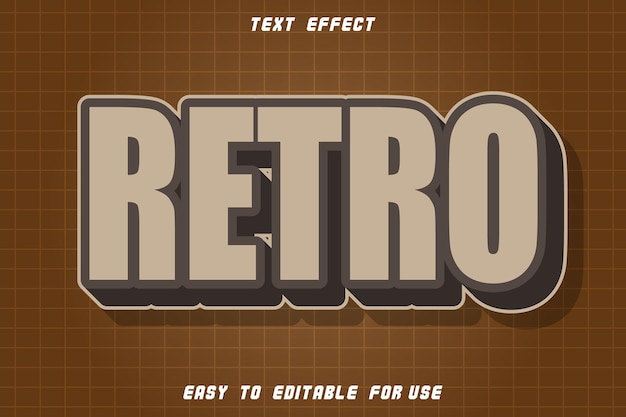 Retro editable text effect emboss vintage style