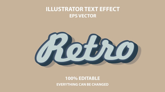 RETRO EDITABLE TEXT EFFECT