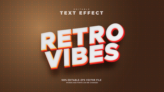 Retro Editable text effect