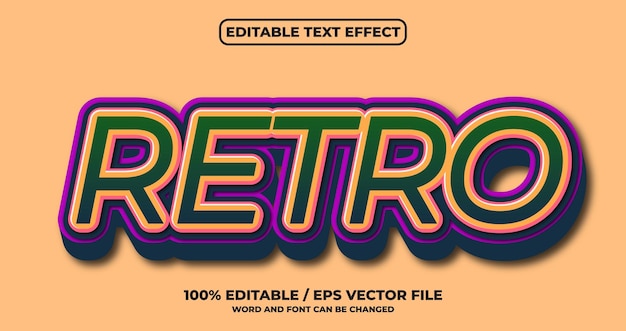 Retro editable text effect