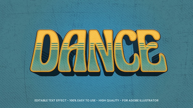 Retro editable text effect