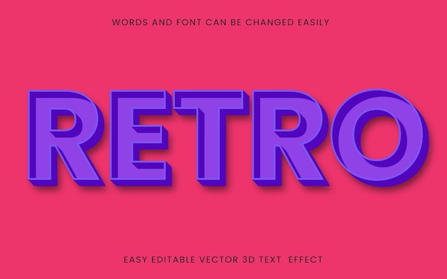 Retro editable text effects