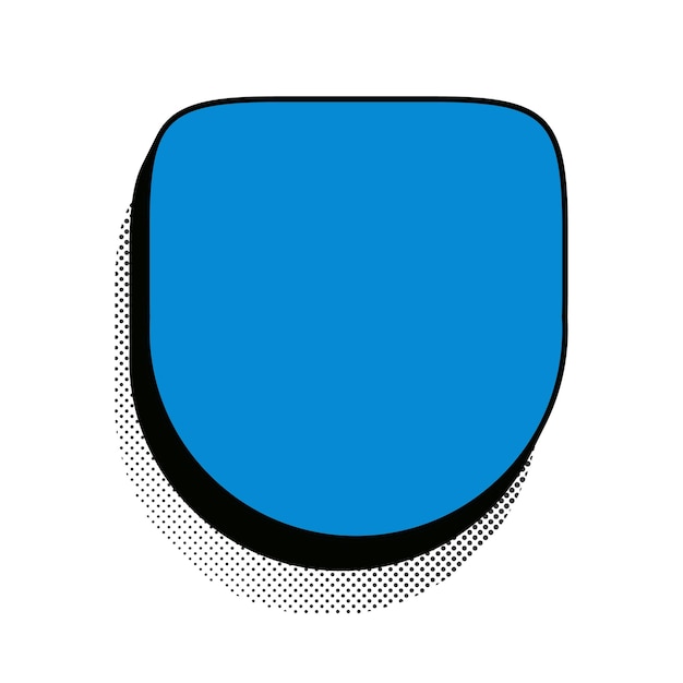 Retro element design style blue color halftone shadow