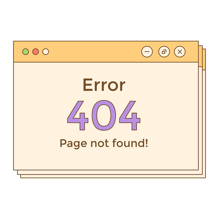 Vector retro error 404 ui clipart