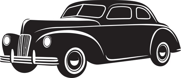Vector retro essence black emblem vintage car vintage legacy vintage car logo