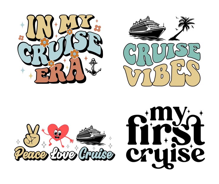 레트로 패밀리 크루즈 Svg 디자인 파일