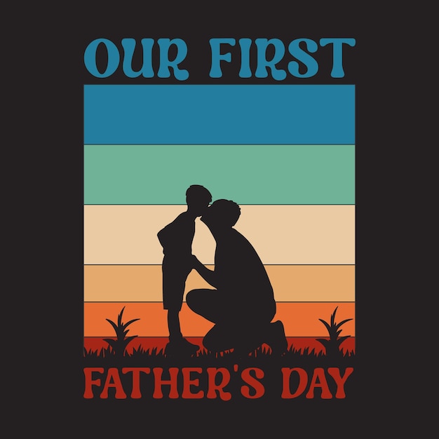 Vector retro fathers day design bundle