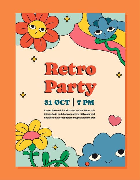 Retro feest poster vector