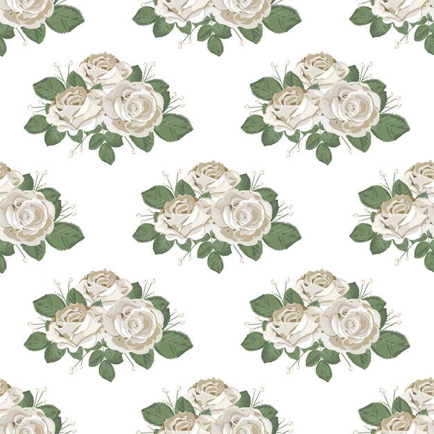 Vector retro floral seamless pattern