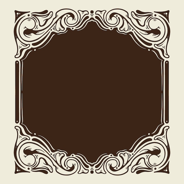 retro frame ornament