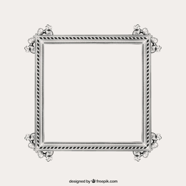 Retro frame in ornamental style