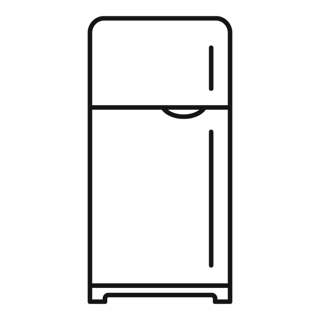 Vettore icona del frigorifero retrò icona vettoriale del frigorifero retrò per il web design isolato su sfondo bianco
