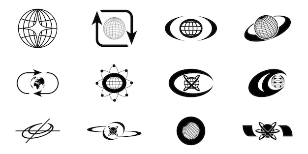 디자인을 위한 복고풍 미래 요소 추상 그래픽 기하학적 기호의 큰 컬렉션