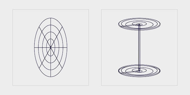 Elementi futuristici retrò per il design set futuristico retrò psichedelico rave icone minimaliste piatte