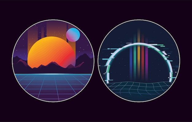 Retro futuristisch en retrowave