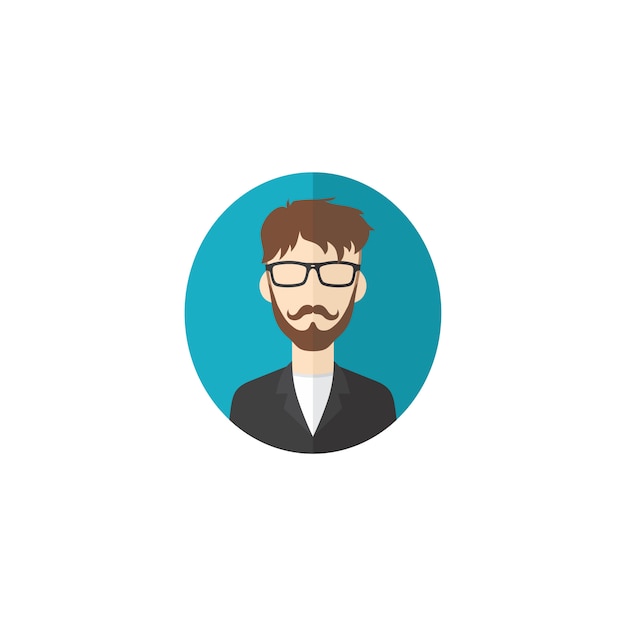 Retro gentleman avatar portrait profile picture icon