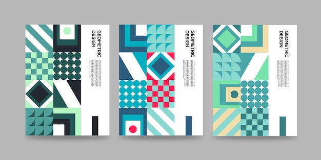 Retro geometric cover abstract