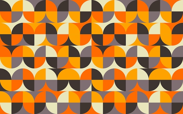 Retro geometric pattern background vector abstract