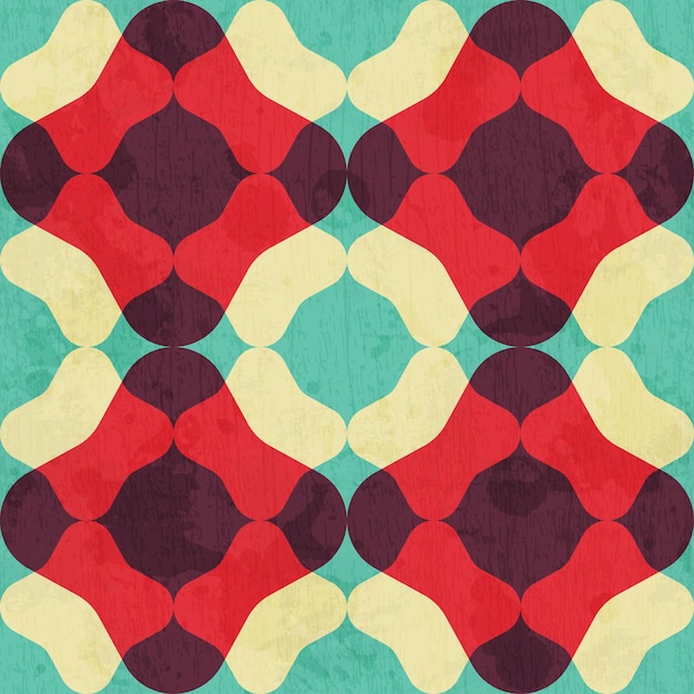 Retro geometric seamless pattern