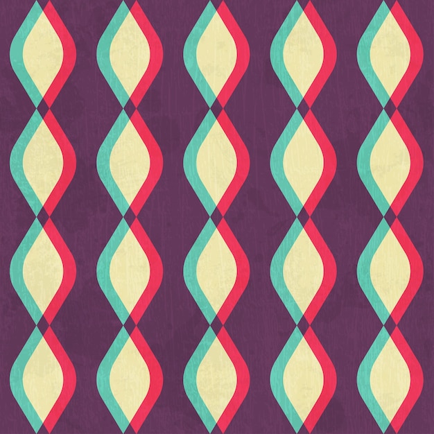 Retro geometric seamless pattern