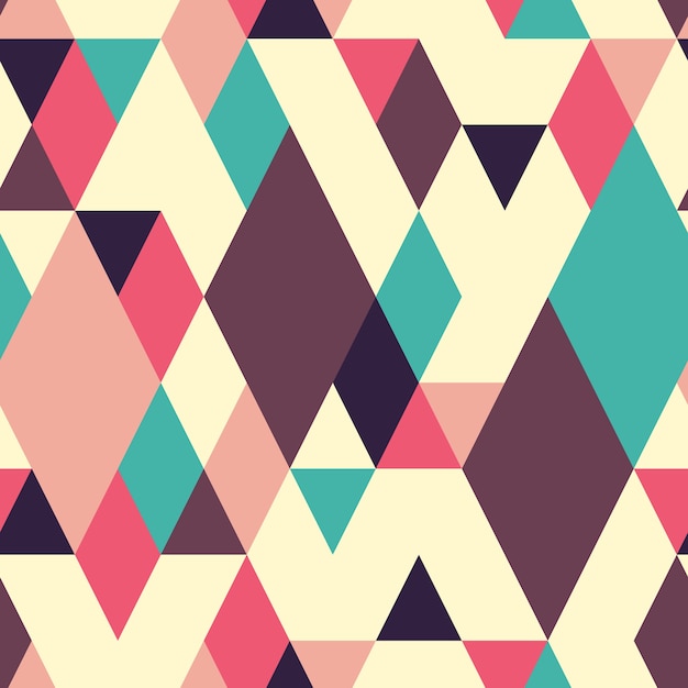 Retro geometrische naadloze patroon met rhombuses.