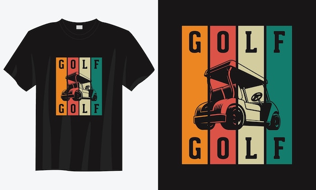 Retro golf slogan vintage tipografia golf tshirt design illustrazione