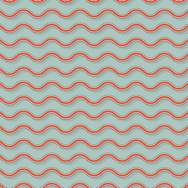 Retro golvenpatroon. Abstracte geometrische achtergrond in de stijl van de jaren 80, 90. Geometrische eenvoudige illustratie