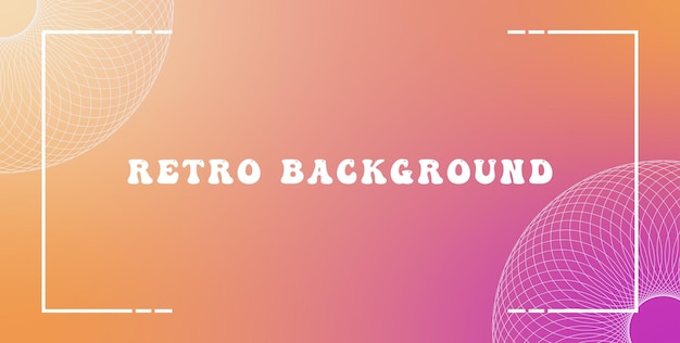 Vector retro gradient background trendy