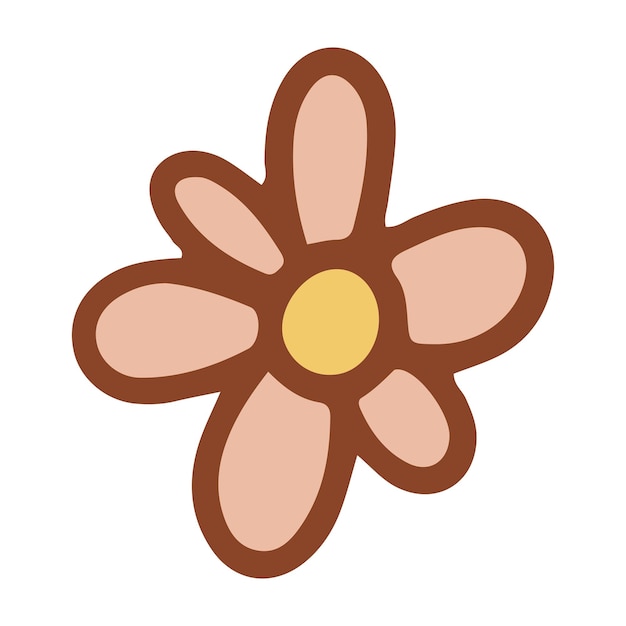 Free: Groovy Flowers Clip Art - Hippie Flower Png 