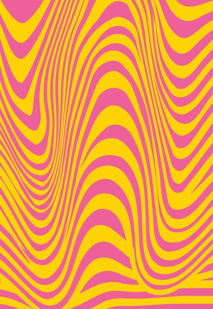 Retro groovy psychedelic wavy background