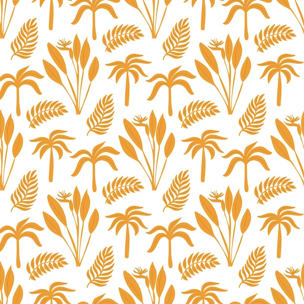 Retro groovy summer tropic palm pattern tree for fabric branding package poster design